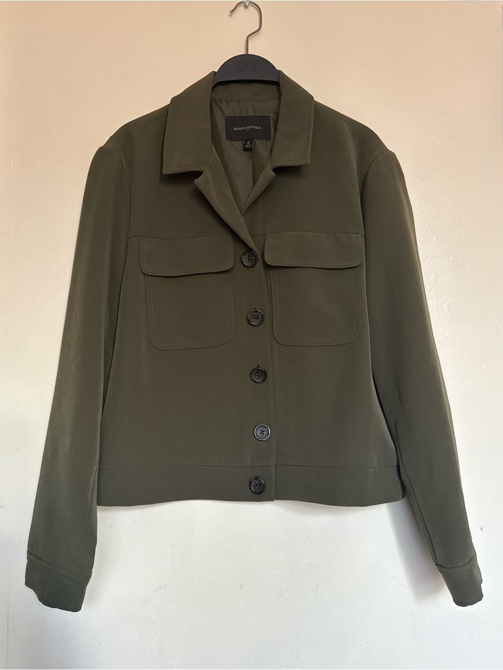2 for $10 Banana Republic Dark Olive Utility Button Jacket